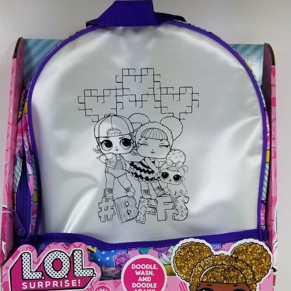 L.O.L.Surprise! L.O.L Colour Your Own Doodle Backpack , 4 Markers - Picture 2 of 10